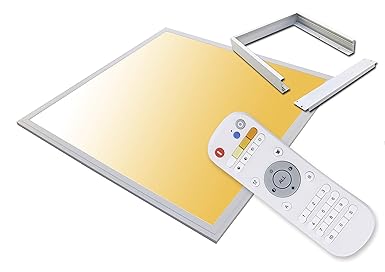 LED Panel IP54 wasserdicht farbdimmbar 60x60cm 60 Watt flimmerfrei Lichtfarbe Helligkeit bis 6000 Lumen mit Fernbedienung 1 S