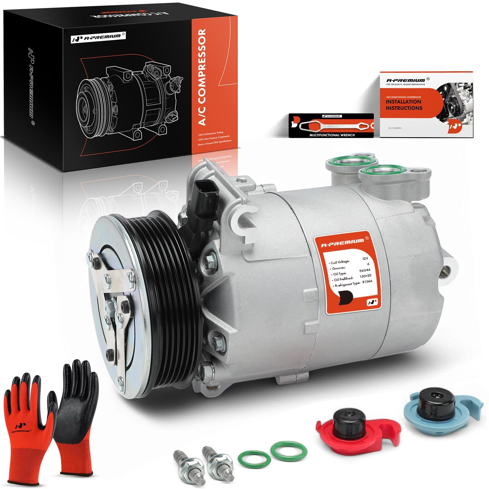 Photo 1 of A-Premium Air Conditioner AC Compressor with Clutch Compatible with Land Rover Range Rover Evoque 2012 2013 2014 2015