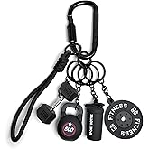 YAHSHYEN Dumbbell Barbell Kettlebell Keychain - Gym Bag Charms & Fitness Accessories, Workout Gifts for Gym Lovers