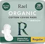Rael Organic Cotton Cover Sanitary Towels Regular Absorbency with Wings