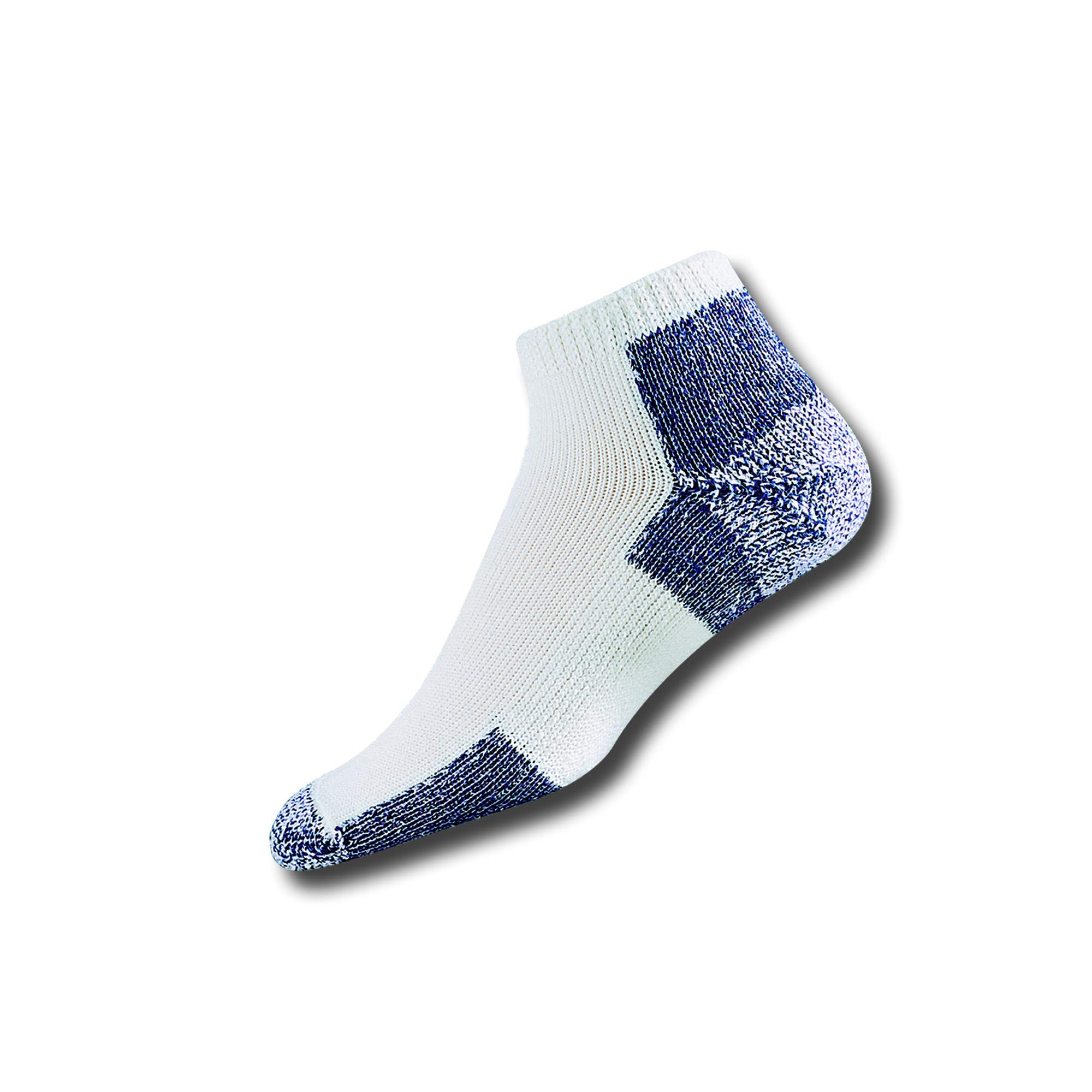 thorlos Unisex Jmm Max Cushion Running Low Cut Socks Large White/Navy eBay