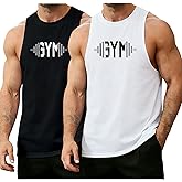 InleaderAesthetics Men's Gym Workout Tank Tops Y-Back Muecle Tee Stringer Fitness Bodybuilding Sleeveless T-Shirts