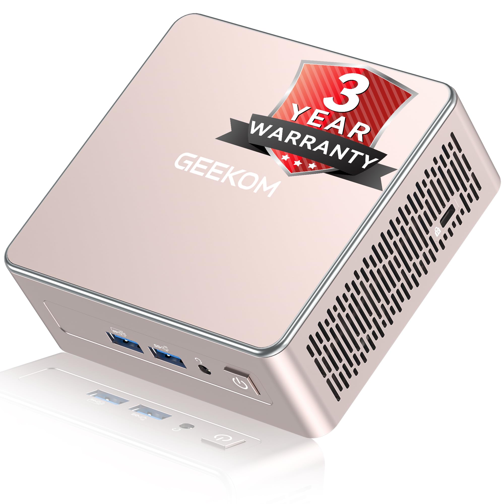 Geekom A5 2026 Mini Pc With Windows 11 Pro, With Amd Ryzen 5 7430U (Beats 4300U/5500U, Up To 4.4Ghz) 16Gb High Speed Ram &Amp; 512Gb Ssd, Dual Hdmi 8K Quad Display/Wifi 6 For Video Editing/Graphic Design