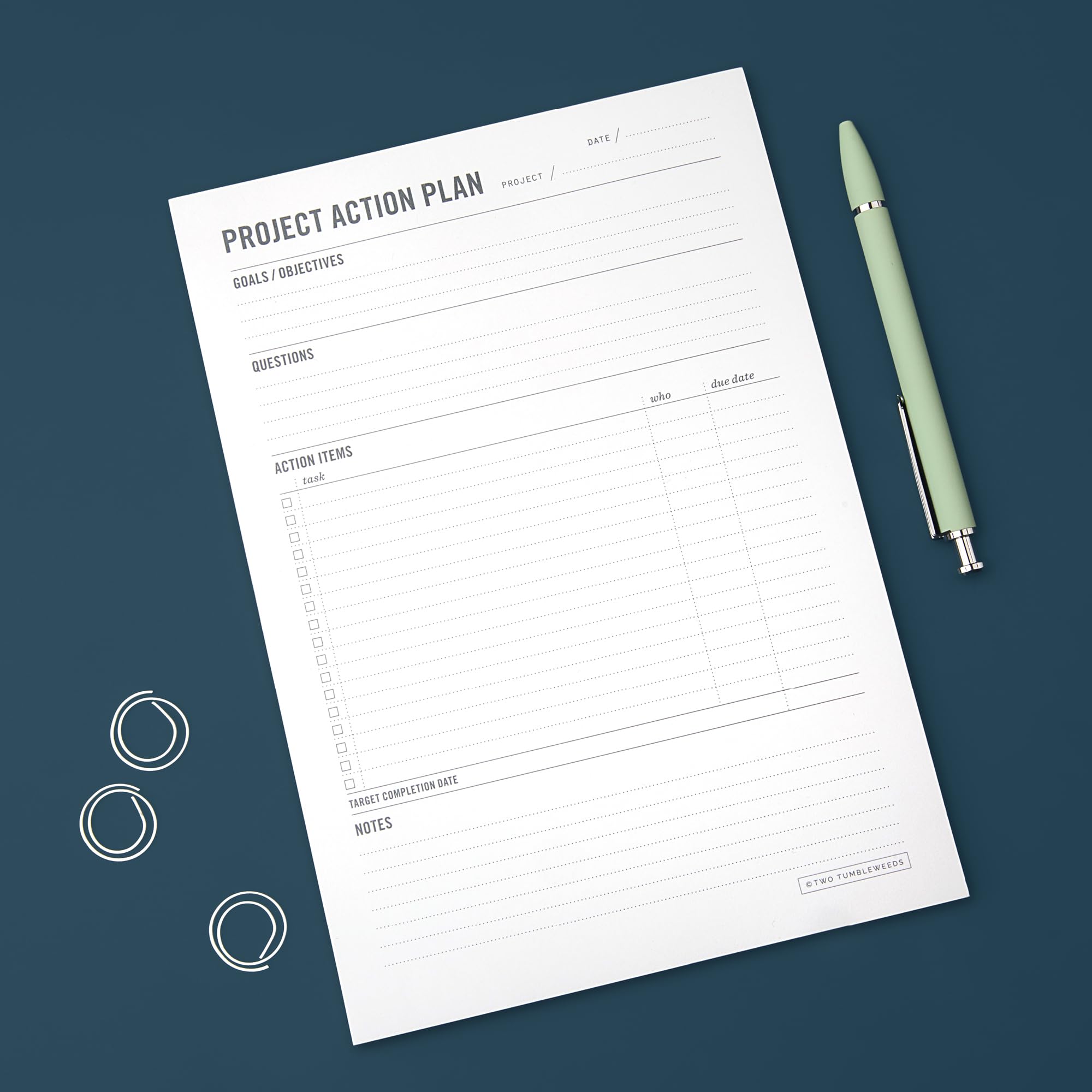 Mua Two Tumbleweeds - Project Planner Notepad - 7 x 10” Planning Pad ...