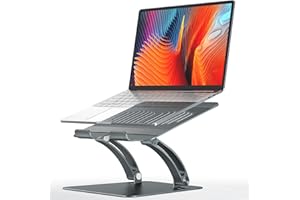 Adjustable Laptop Stand for Desk, Nulaxy LS-09 Ergonomic Portable Laptop Stand up to 10.6" with Heat-Vent, Laptop Riser Suppo