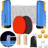 FBSPORT Table Tennis Set with 2 Paddles 6 Balls Retractable Net Carry Bag