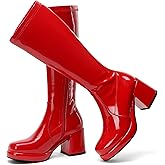 LanreyTaley Elastic Women Knee High Boots Platform Chunky Heel Tall Boots Suede Dress Boots Side Zipper Stretch Boots Fall
