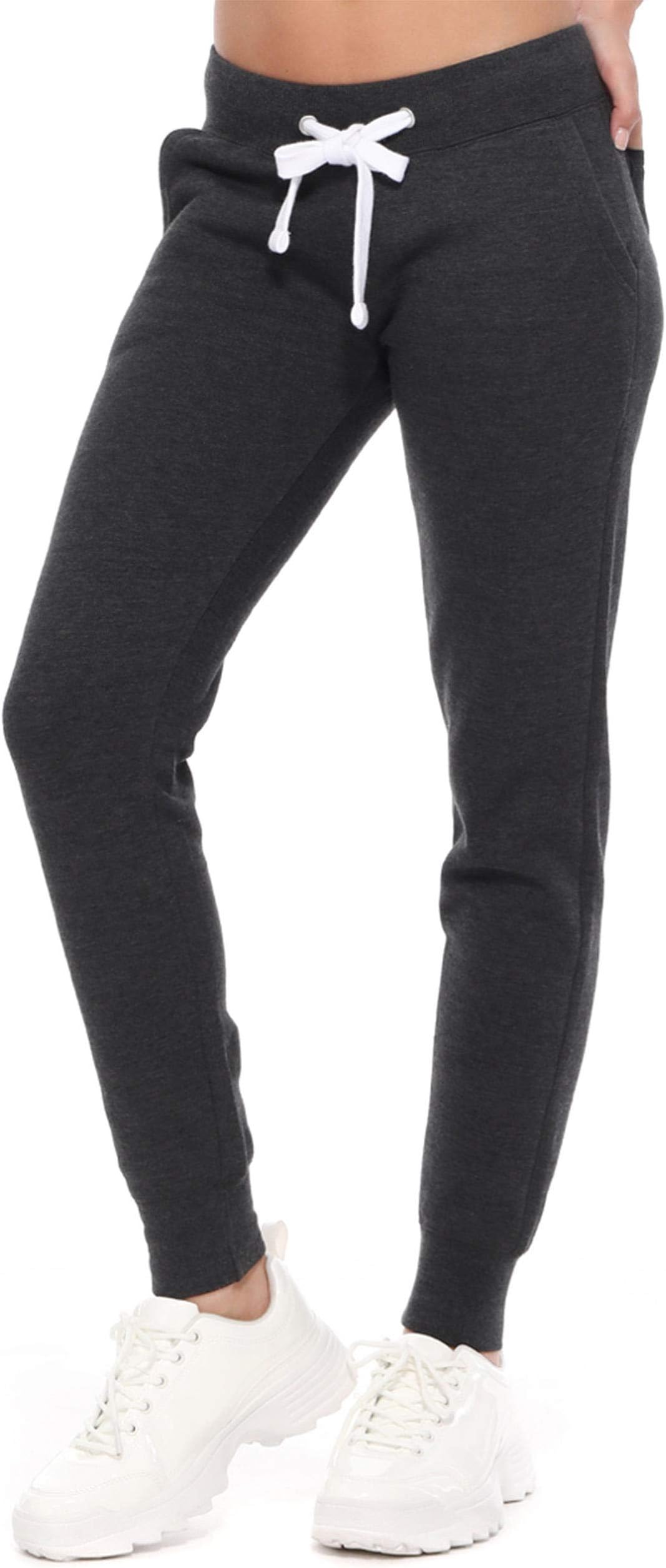 Women's Ultra Soft Fleece Basic Lightweight Casual Active Workout Solid Jogger Sweatpants
