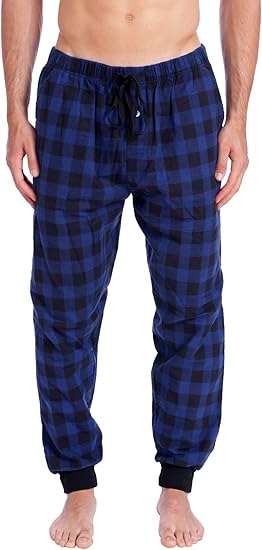 mens plaid jogger pajamas