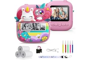 TIATUA Kids Camera Instant Print, Camera for Kids with Printable Photos, Toddler Camera Toys for Children Ages 3-14, Digital Camera for Girls 4 5 6 7 8 9 10 11 12 13 Years Old