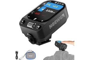 NEEWER QZ-N TTL Wireless Flash Trigger Transmitter Compatible with Nikon Cameras, 1/8000s HSS Switch, 1000mAh Battery, OLED T