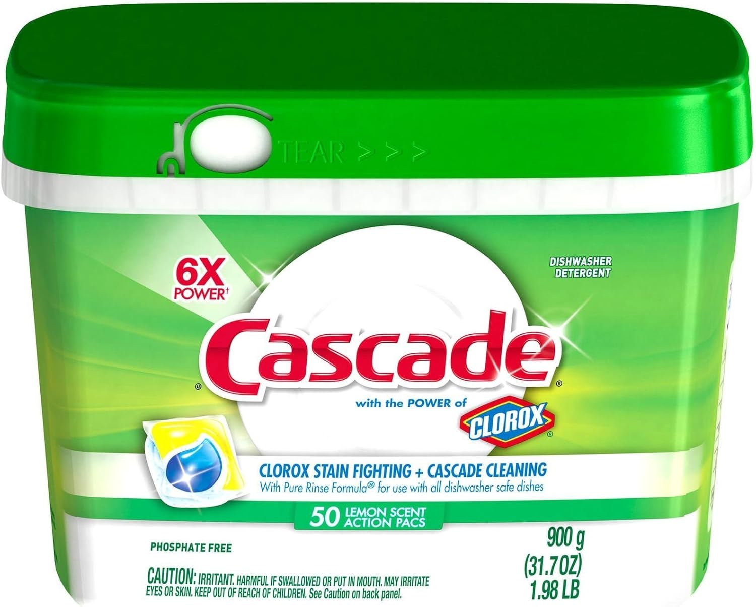 Cascade with Clorox ActionPacs with The Dishwasher