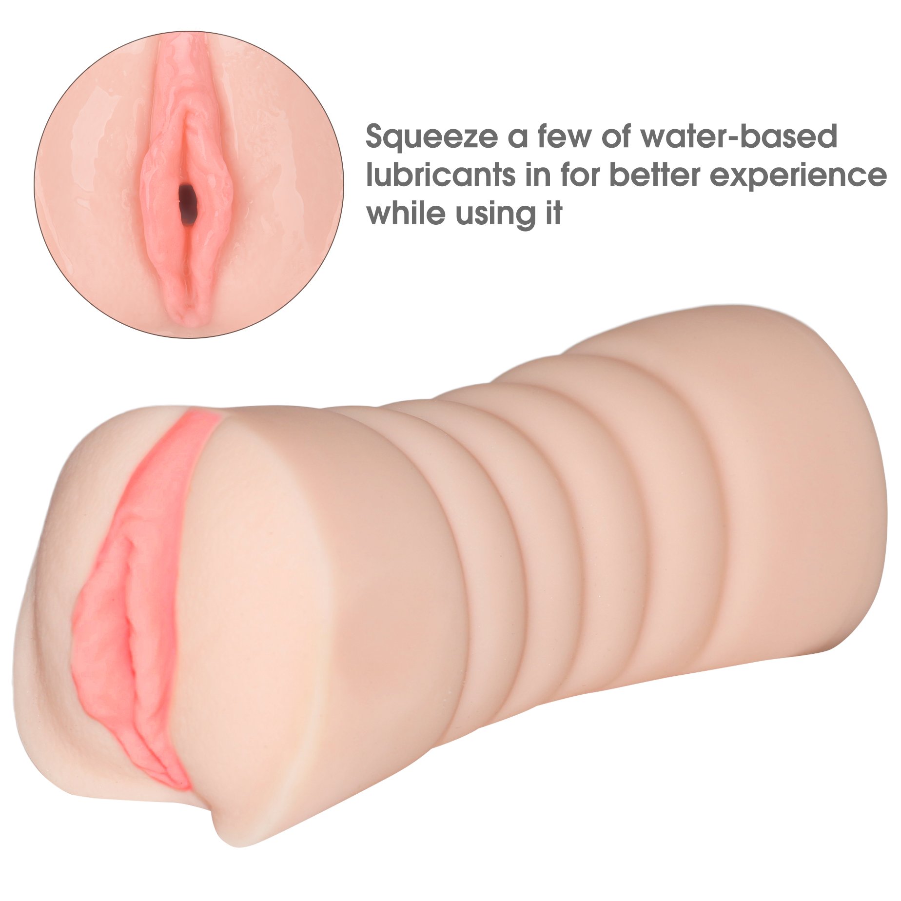 Blowjob Vagina Masturbieren Taschenmuschi Masturbator Lustmuschi mit Realistische Vagina & Mund mit Zunge und Zähne 3D Gesicht Sexpuppen für Männer Muschi Masturbation