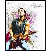 Bruce Wall Art Print Poster - Inexpensive Gift for Musicians, Boss, E Street Band and 80's, Eighties Music Fans - Unique Home Decor for Den, Man Cave, 8x10 Photo Unframed