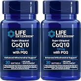 Life Extension Super Ubiquinol CoQ10 with PQQ, 30 softgels (Pack of 2)