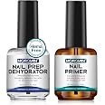 Morovan Professional Natural Nail Prep Dehydrate and Acid-Free Primer, Dehydrator for Acrylic and Gel Nail Polish, Non Acid P