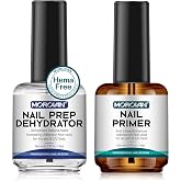 Morovan Professional Natural Nail Prep Dehydrate and Acid-Free Primer, Dehydrator for Acrylic and Gel Nail Polish, Non Acid Primer for UV Gels Fast Dry Superior Bonding Agent Gift Box Set
