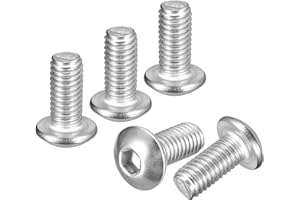 DTGN M5-0.8x10mm Button Head Socket Cap Screws - 50Pack - Good for Road Bicycle, Mountain Bike, Auto, Motorcycle - 304 Stainl