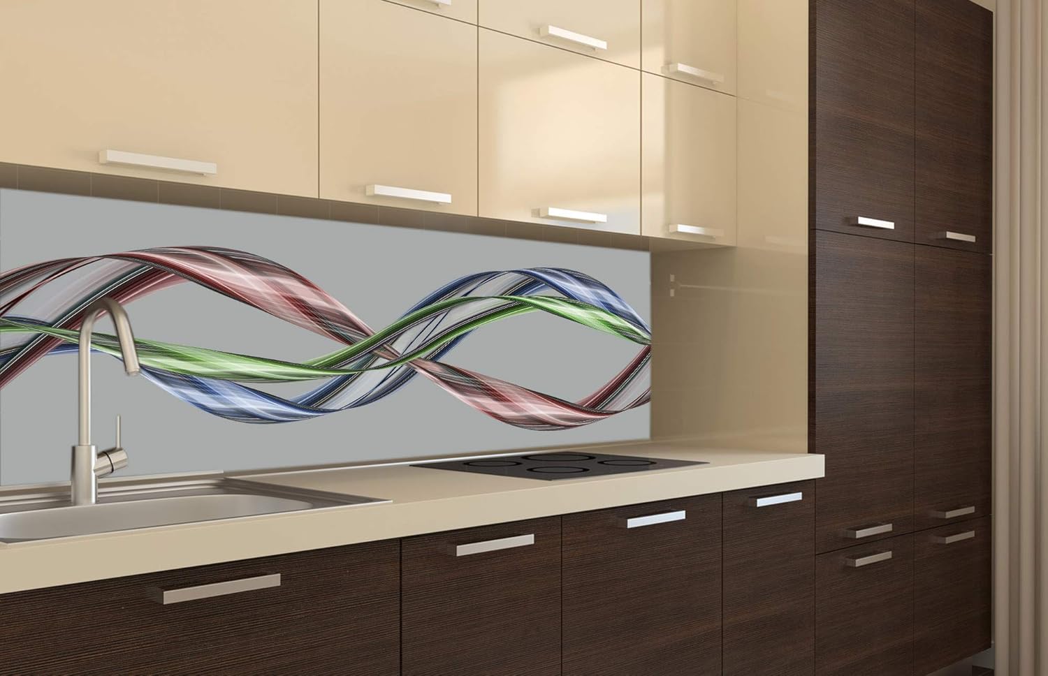 DIMEX LINE Self-Adhesive Kitchen Backsplash Film Shimmering Wave, Mehrfarbig, 180 x 60 cm - Image 3