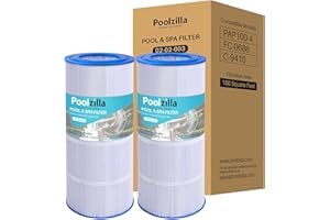 Poolzilla Replacement for Pool Filter Pentair CC100, CCRP100, PAP100, PAP100-4, Unicel C-9410, R173215, Filbur FC-0686, 59054200, 160316, 160354, SP100 Predator 100, (L x OD: 23 5/8” x 10 1/16”)