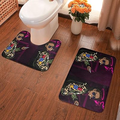 MUMUfei Non-Slip Bathroom Mat Set U-Shaped Contour Kuwait