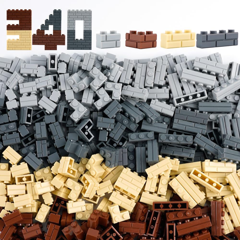 Photo 1 of WSRYLTCH Wall Classic Bricks Parts and Pieces: 340 PCS Masonry Profile Accessories Building Block Sets(Mix)