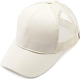 C.C Hatsandscarf Ponytail caps Messy Buns Trucker Plain Baseball Cap (BT-6)