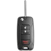 Key Fob Remote for 2005-2015 Jeep (OHT692427AA) | Replacement for 2005 2006 2007 2008 2009 2010 2011 2012 2013 2014 2015 Wrangler Compass Patriot (KOBDT04A) Self Programmable
