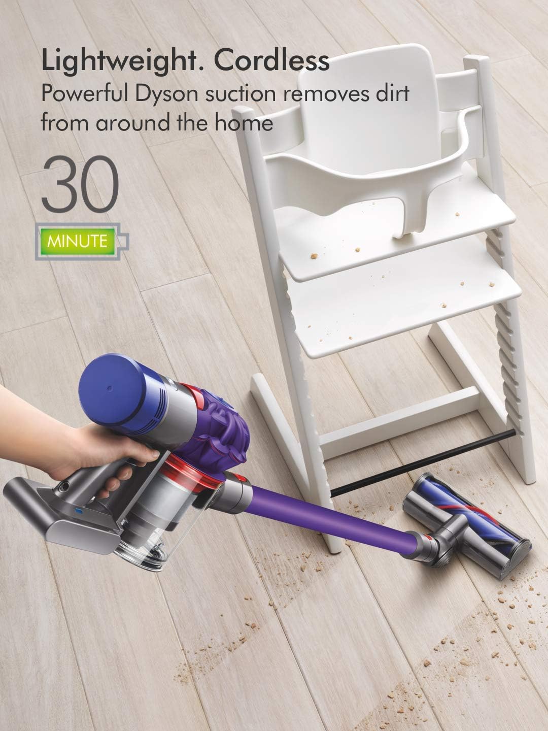 Dyson V7 Animal Cordless Handheld Vacuum Cleaner, Purple, Medium - Image 4