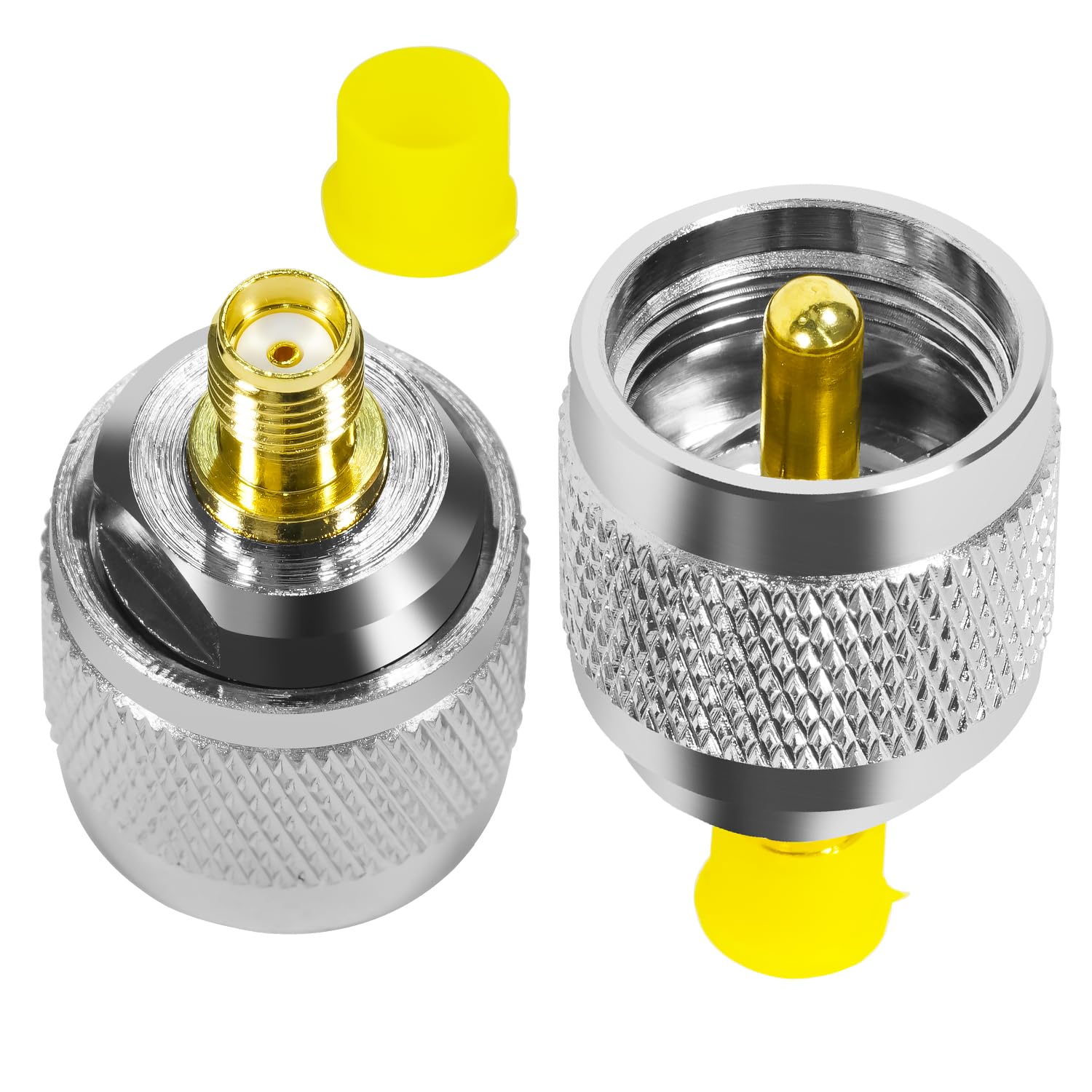 Fohevers 2 Pcs UHF PL259 Male to SMA Female Adapter RF Coaxial Antenna Connector for TV Wireless LAN Devices Wi-Fi Radios External Aerial RG58 Cable โ image 1