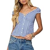 Women Y2K Fairy Grunge Tee Shirt Lace Trim Short Sleeve Crop Top Ruffle Babydoll Top Aesthetic Going Out Top