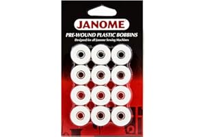 Janome Prewound Embroidery Machine Bobbins 12 per Card