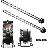 EWH-01 Electric Water Heater Tune-Up Kit, Includes Two Water Heater Thermostats, Two Water Heater Heating Elements - 4500W 240V, T-O-D Style Thermostat, Water Heater Replacement Parts