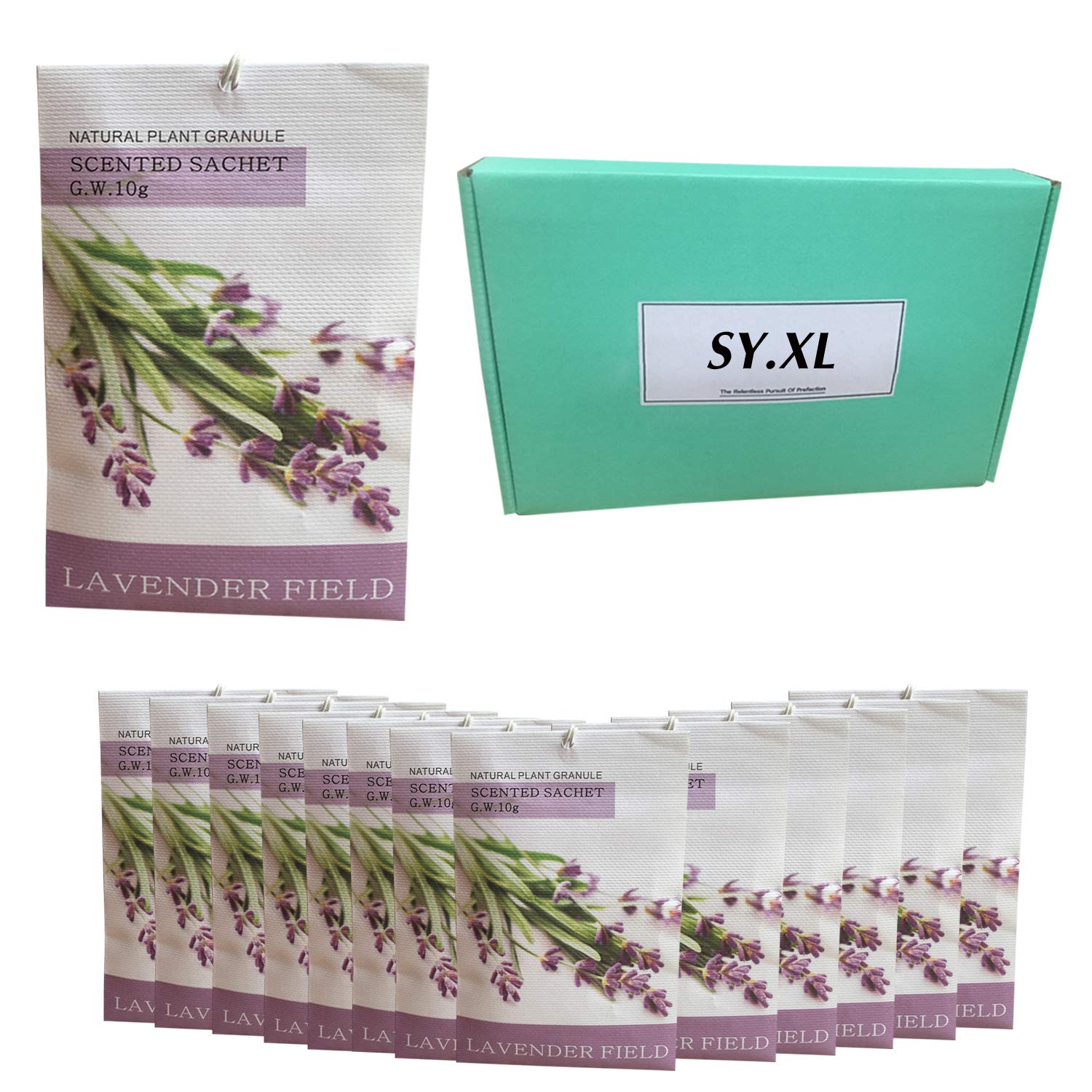 Pack of 12 Moth Repellent Sachets With Natural Lavender