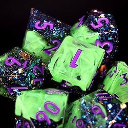 XTechnor DND Dice Set 7PCS Handmade Sharp Edge
