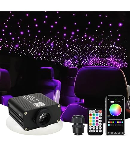 AZIMOM 28-Key Remote Control For Twinkle & Meteor Shooting Star Fiber Optic Star Ceiling Light Kit – Music Mode, Shooting Star Effect