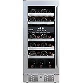 Avallon AWC152DZLH 15 Inch Wide 23 Bottle Capacity Dual Zone Wine Cooler with Left Swing Door