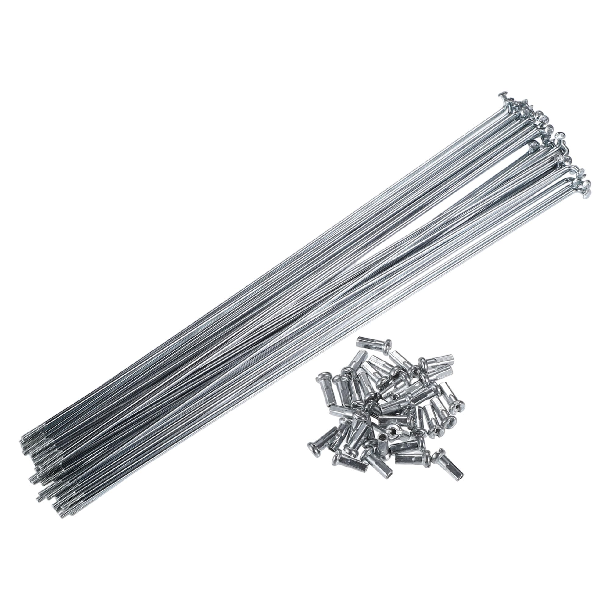 X AUTOHAUX 36pcs 14G J Bend Bike Steel Spokes 8.86" Cycle Spokes with Nipples