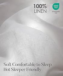 DAPU Pure Linen Sheets Set, 100% French Linen from