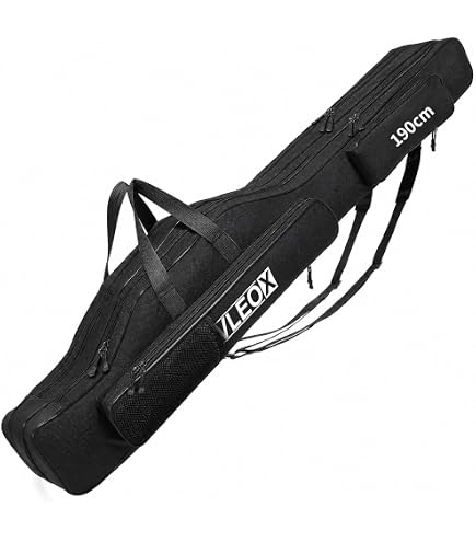 Lixada Fishing Rod Case, Portable Folding Fishing Rod Case Fishing Pole Reel Storage Bag Fishing Gears Organizer : Sports & Outdoors
