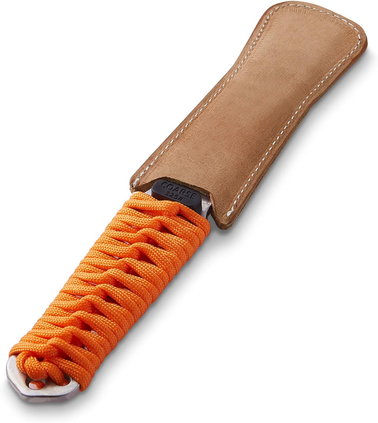 SHARPAL 181N Dual-Grit Diamond Sharpening Stone File with Leather Strop, Tool Sharpener for Sharpening Knife, Axe, Hatchet, Lawn Mower Blade, Garden Shears, Chisels, Spade, Drills and All Blade Edge - - 