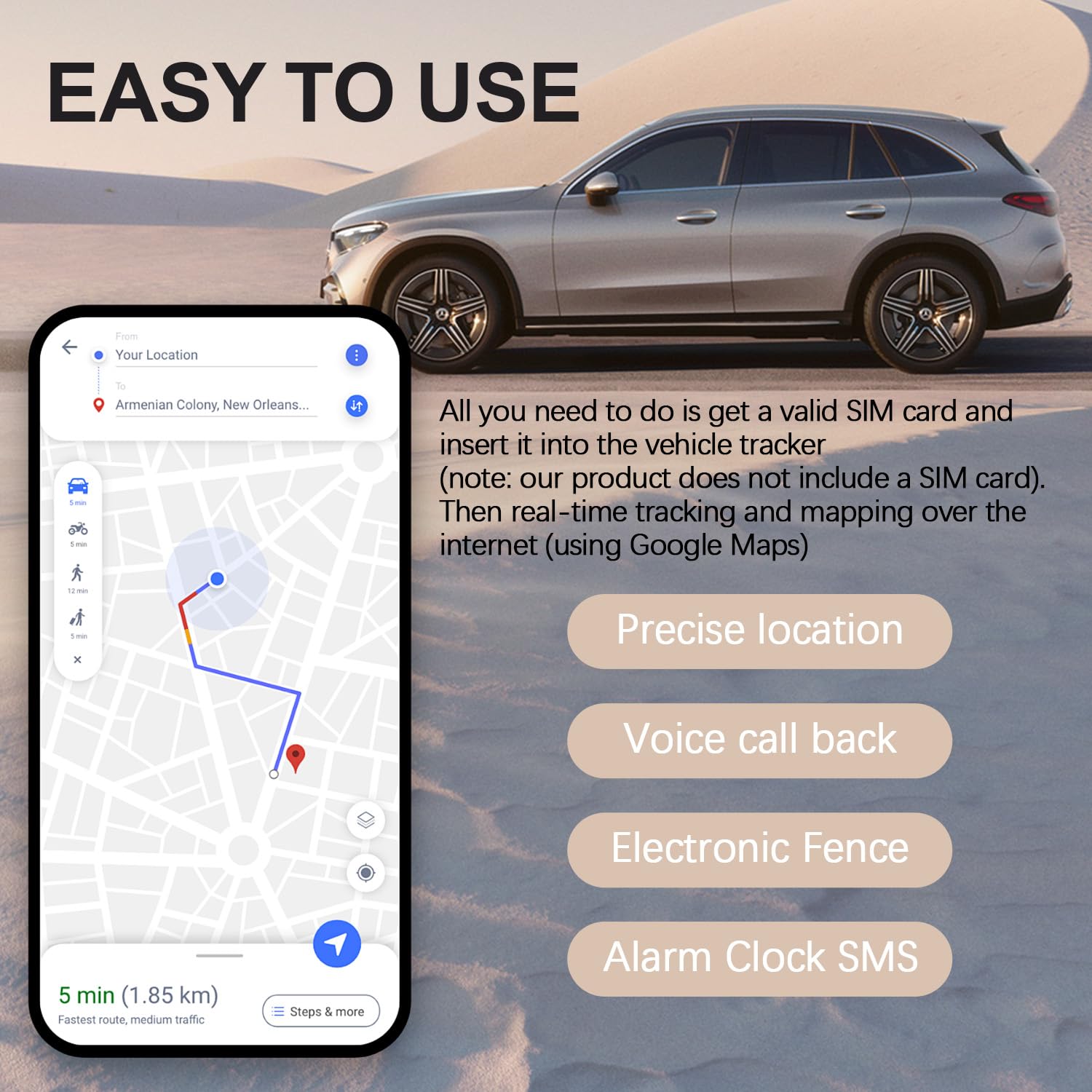 Mini GPS Tracker for Vehicles: Tracker Device for Vehicles No Subscription No Monthly Fee GPS Tracker for Car Kids Dogs Trucks Magnetic GPS Tracking Device (GF11-5)