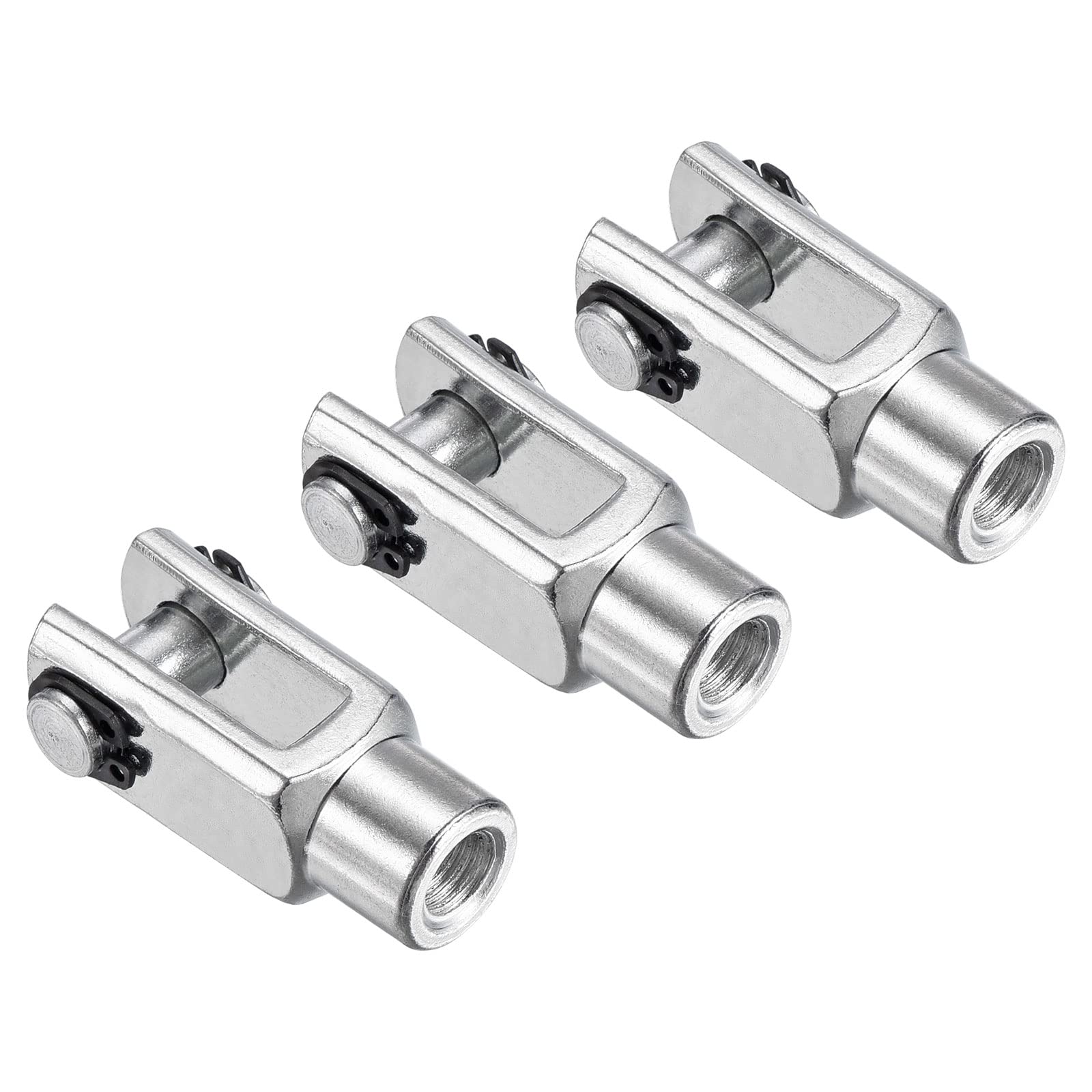 PATIKIL Air Cylinder Rod Clevis End 3 Pack 42mm Length M8x1.25 Female Thread Y Connector, Silver