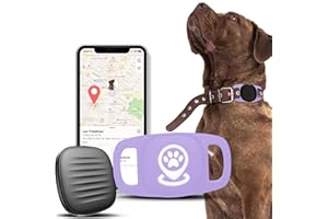GBVP Pet Tracker for Dog, Dog Tracker Smart Pet Location Tracker with Tracker Holder, Item Finder MFi Certificated Tracking Device, No Monthly Fee, Works with Find My (iOS Only) Not GPS Tracker Purple