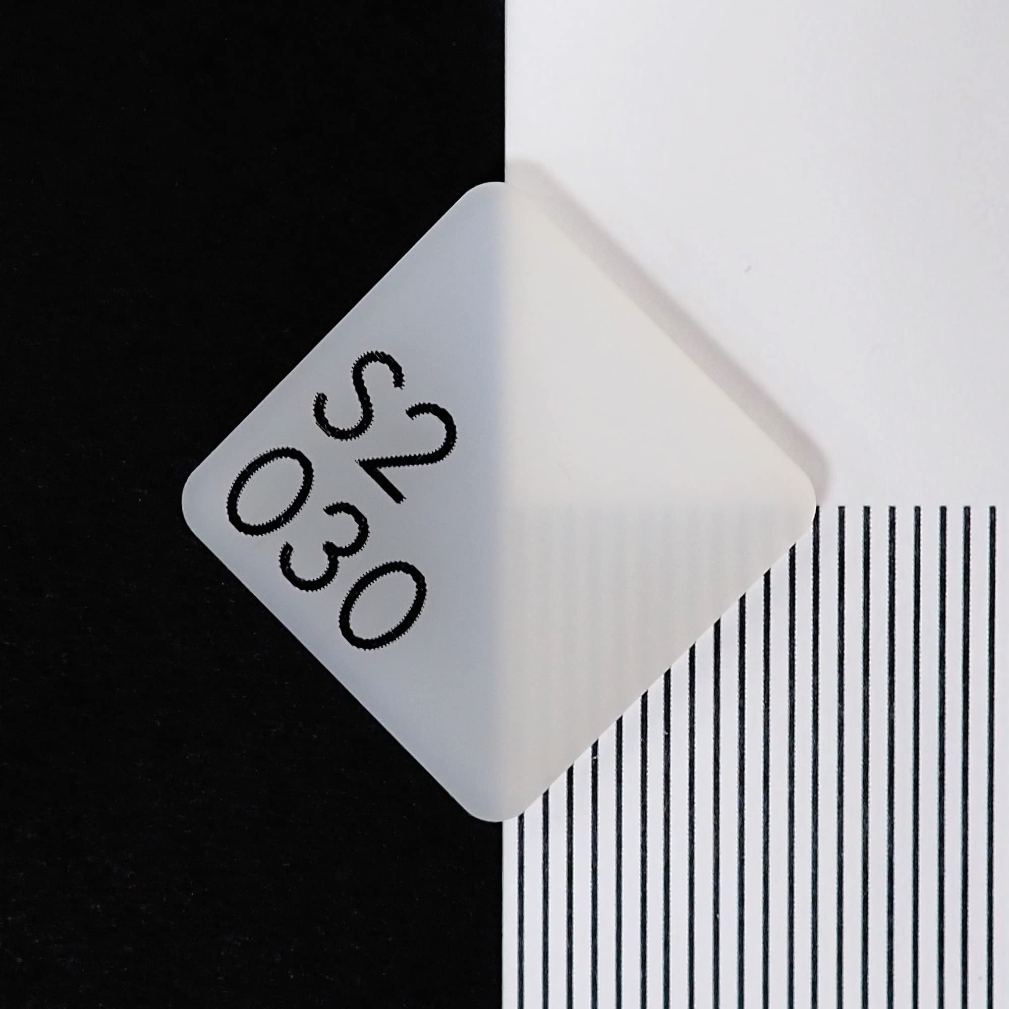 Perspex S2 030 Frost Polar White Cast Acrylic Sheet - 300x250x3mm