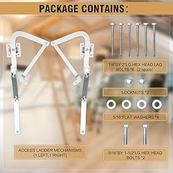 55-2 Attic Ladder Hinge Arms,Compatible with Werner