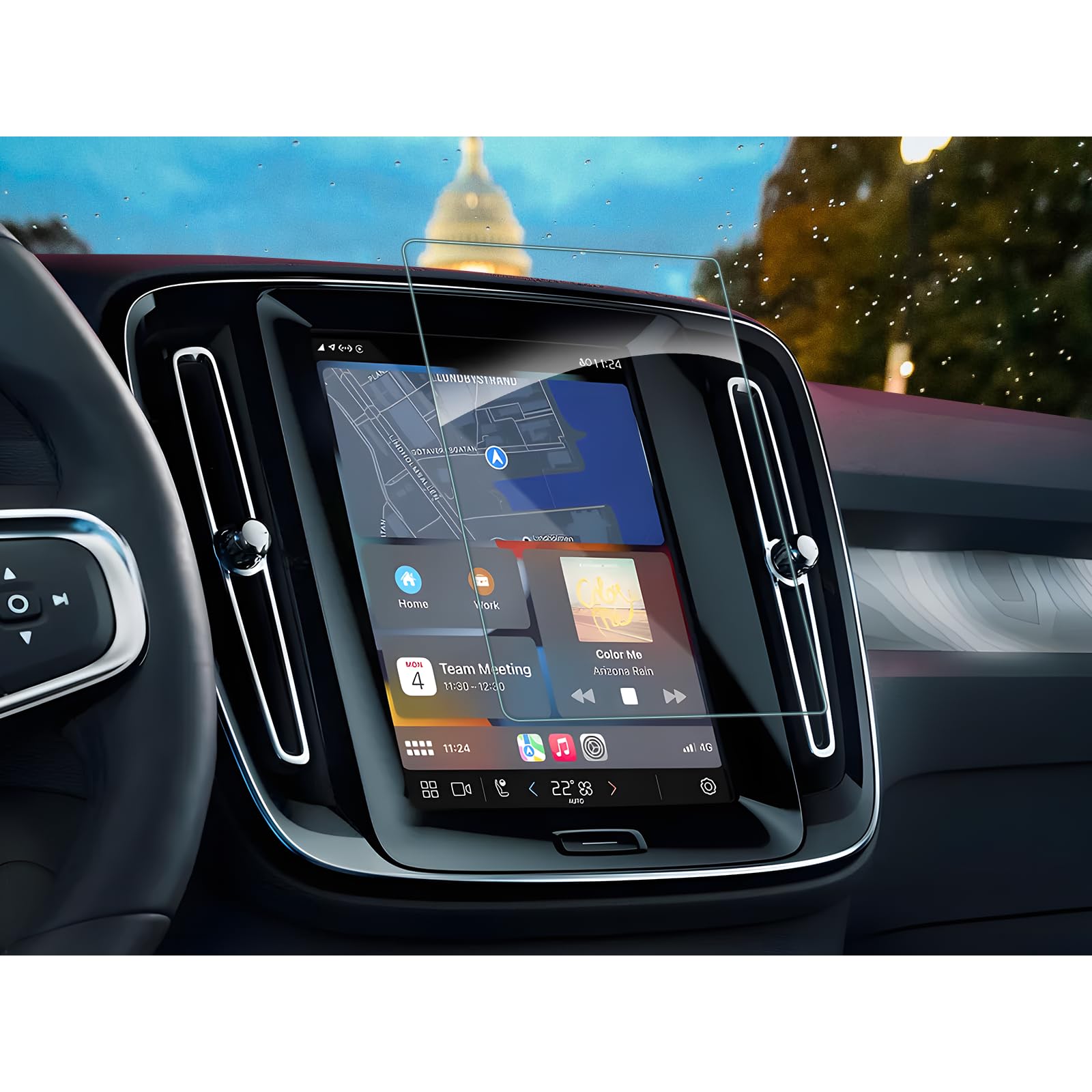 SHAOHAO for Volvo XC40 XC60 2016-2025 Car Navigation Screen Protector 8.7 Inch GPS Transparent Protective Film 9H Anti-Fingerprint Tempered Glass Screen Tempered Glass volvo xc40 accessories