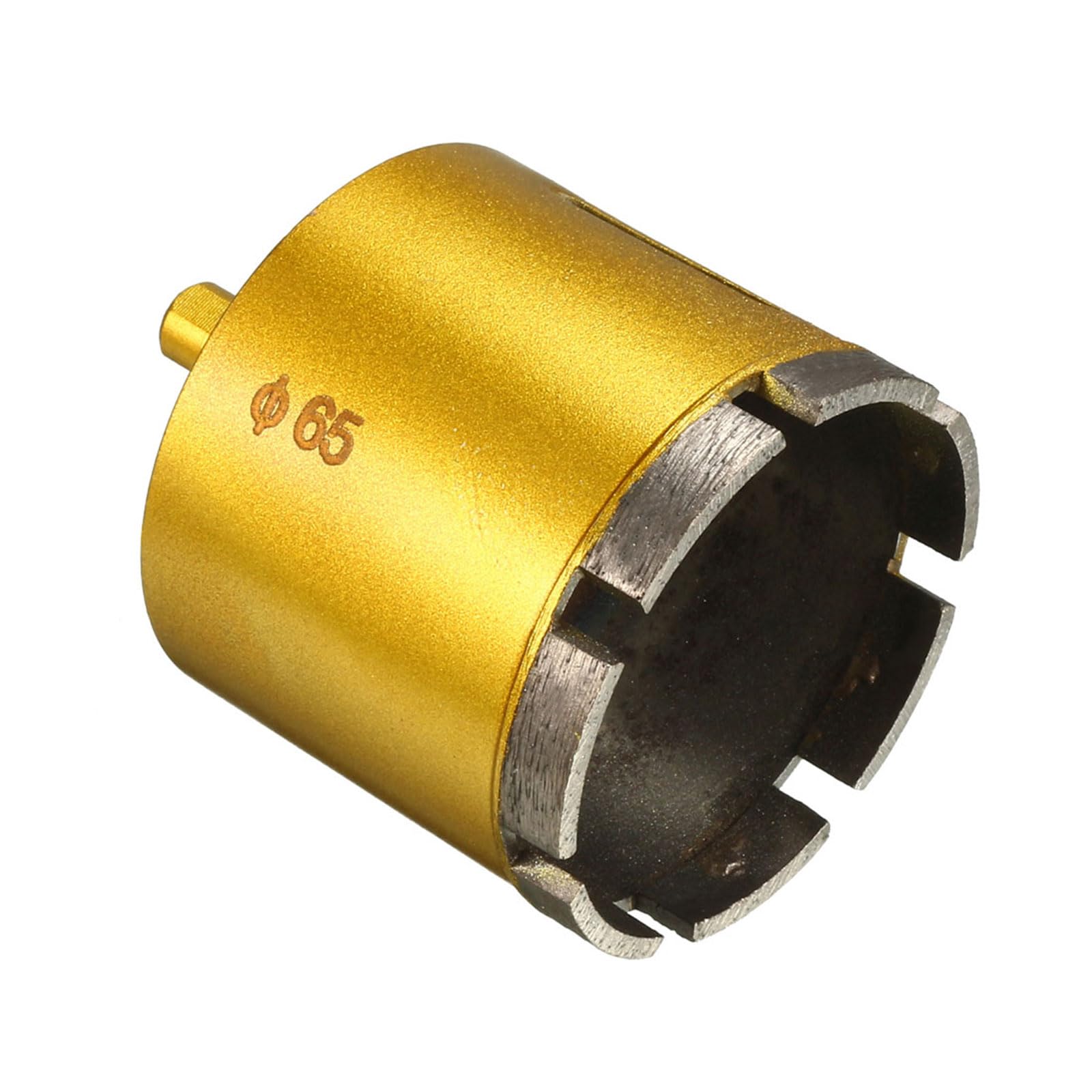 CoCud Diamond Core Drill Bit, 65mm Dia Round Shank, Tiles Stones Marble Concrete Dry/Wet Hole Saws - (Applications: for M10 Angle Grinder), 1-Piece