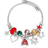 MISS RIGHT Bracelets for Women - Christmas Advent Calendar Bracelets 2024 24 Days Xmas Countdown Calendar DIY Jewelry Making Kit Gift 11 Charm Beads And Two Types of Bracelets