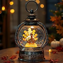 Fall Snow Globe Lantern - Thanksgiving Glittering